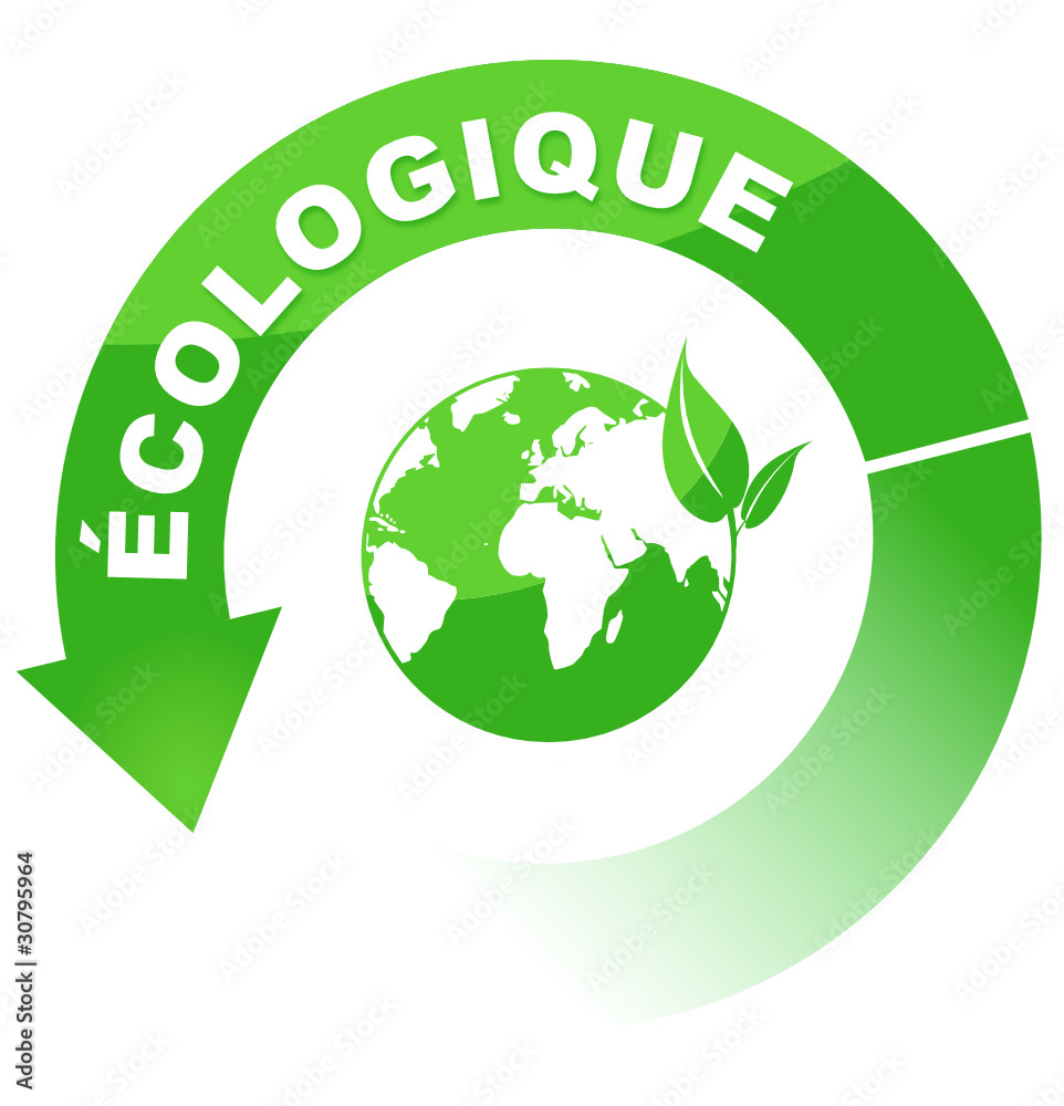 écologique sur vignette fléchée verte écologique sur vignette fléchée verte
