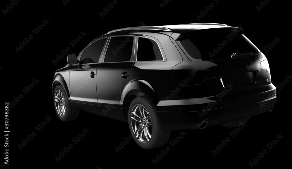 Obraz premium Rear-side view of a car