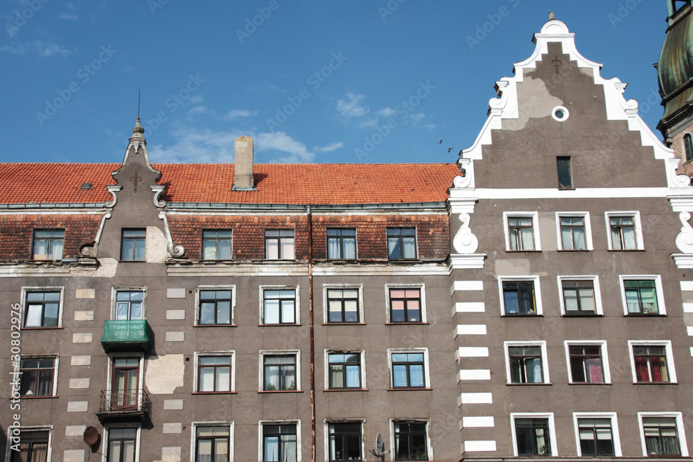 Fototapeta premium antico edificio a riga in lettonia