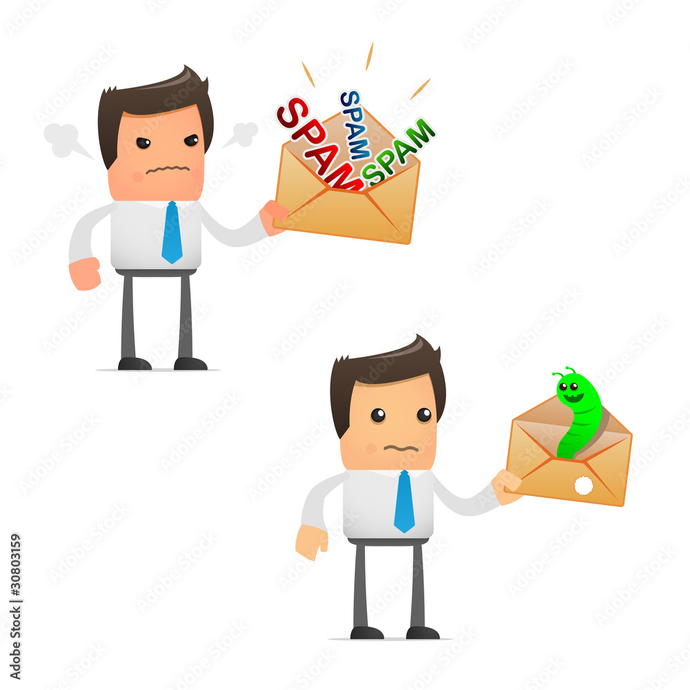set of funny cartoon manager set of funny cartoon manager