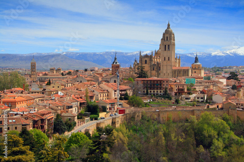 Segovia City, view from Alcazar,Spain