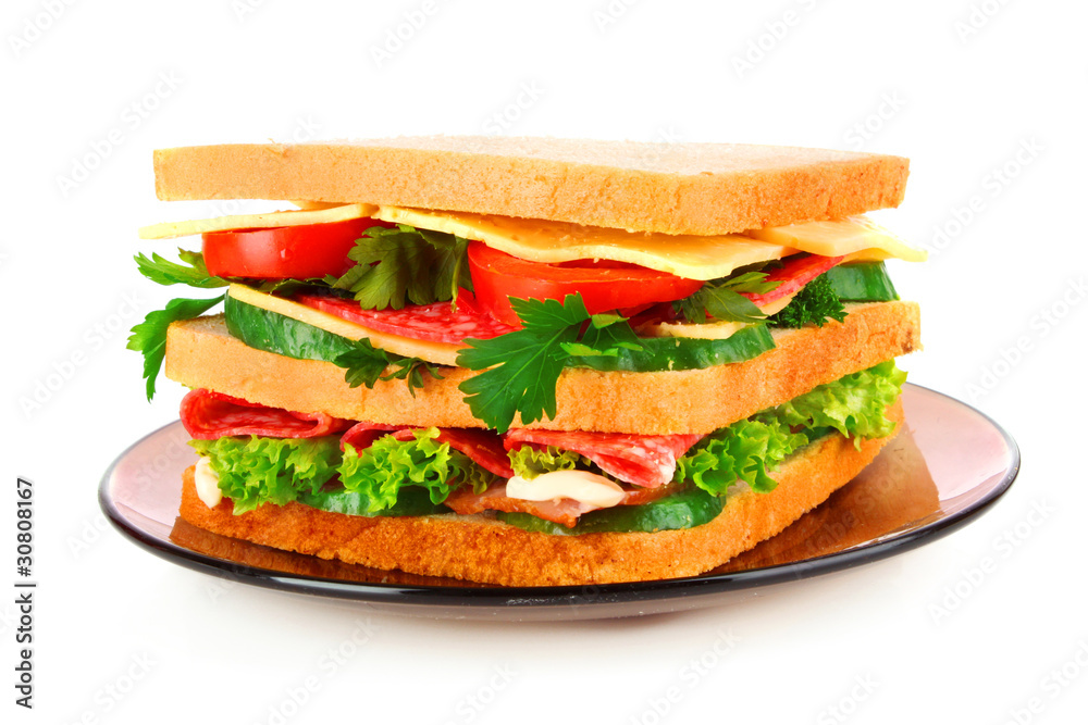 Sandwich isolated on white Sandwich isolated on white