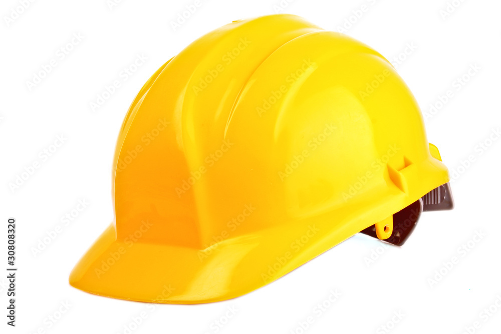 Yellow helmet isolated on white Yellow helmet isolated on white