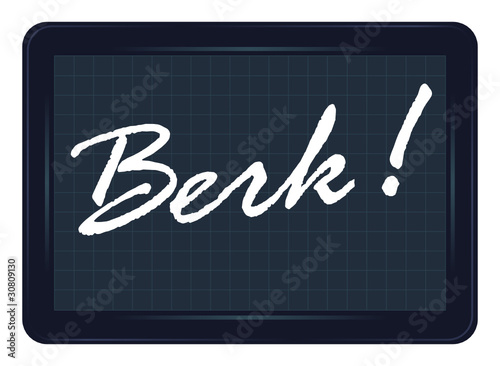 berk, dégoût, ardoise, exclamation, message, étiquette, mot