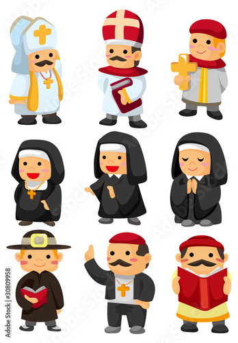 cartoon priest icon