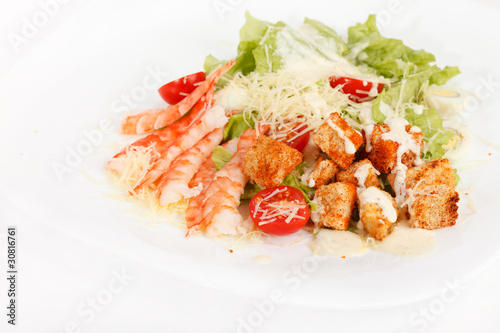 Caesar Salad with shrimps