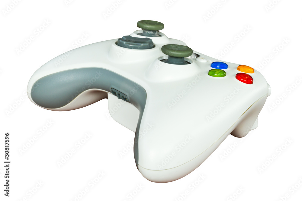 Game controller on white background Game controller on white background