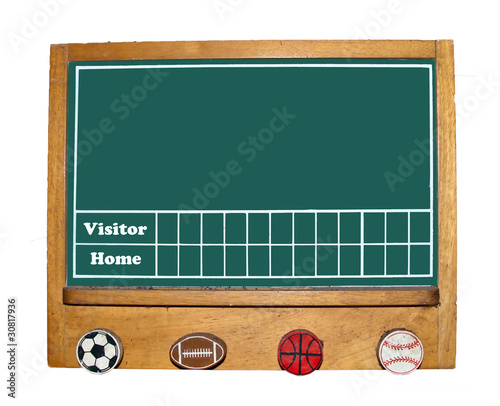 The Scoreboard isolated on white background
