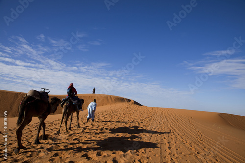 Sand Desert with Dunes in Marocco  merzouga