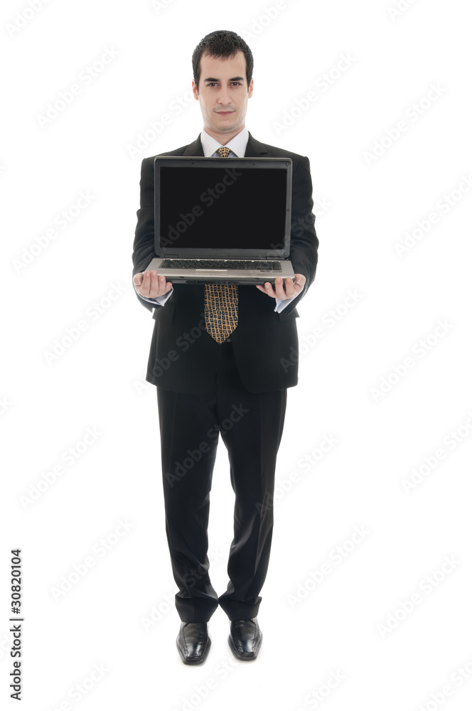 Business man with laptop Business man with laptop