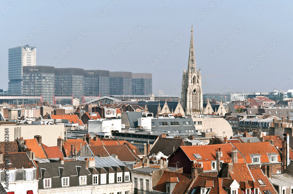 Fototapeta premium Vue des toits de Lille