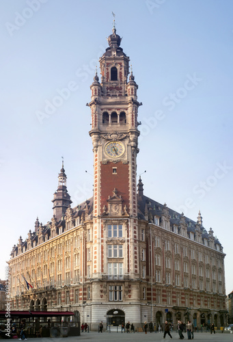 Beffroi et façades d'immeubles du centre ville de Lille