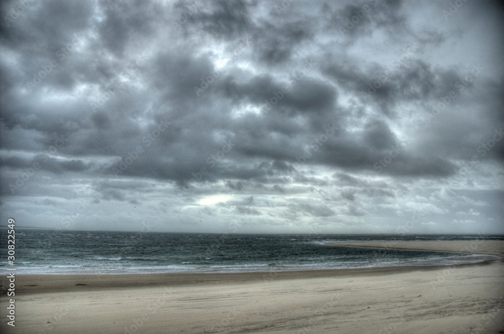 A beach with lot wind in HDR view