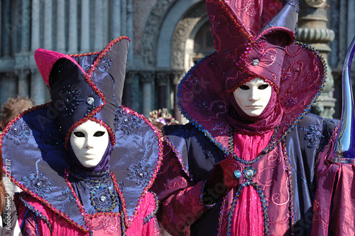 Two masks at St. Mark's Square,Venice carnival 2011