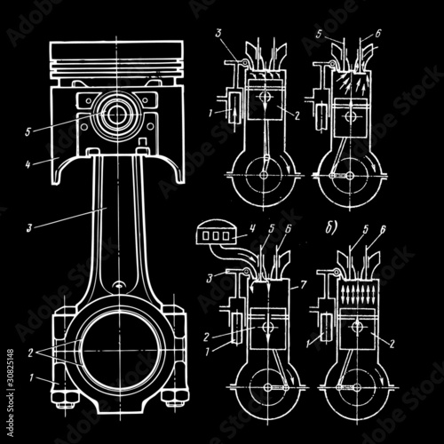 blueprints of pistons