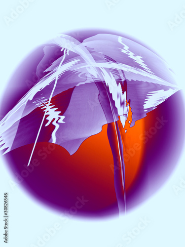 Esfera con diseño, 3D.
