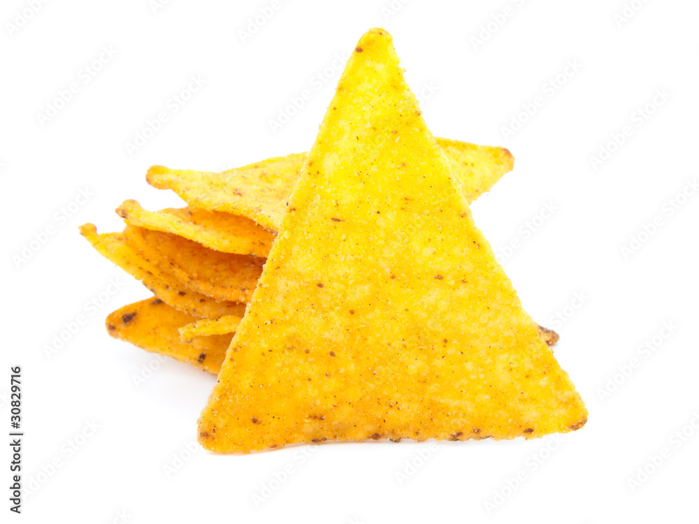 Fototapeta premium mexican nachos isolated on a white background