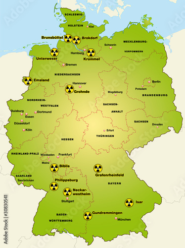 Deutschland Standorte Atomkraftwerke