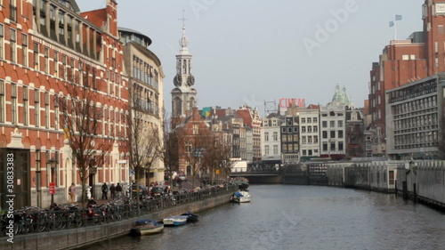 Amsterdam with the Munt tower in the Netherlands photo