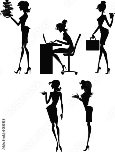 vector collection of office routine