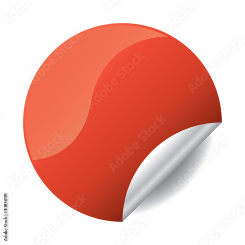 Button Set - Aktionskleber, Sticker Rund - rot