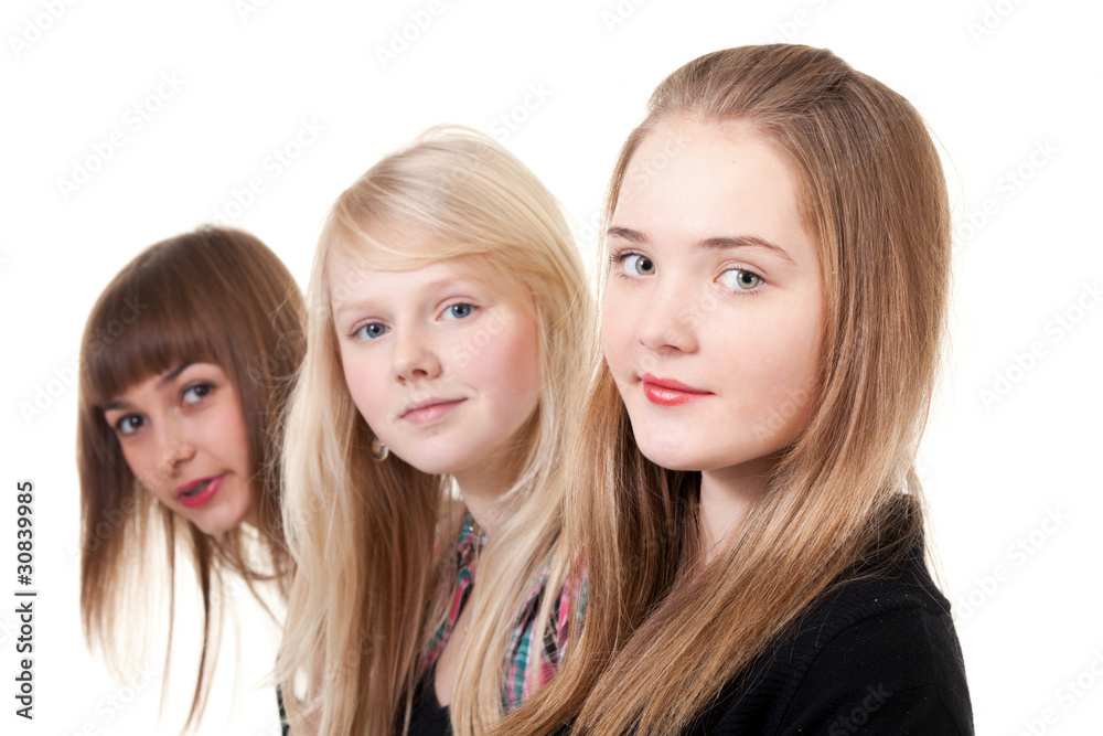 portrait of three girls portrait of three girls