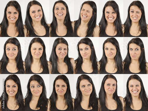 happy and laughing natural young woman