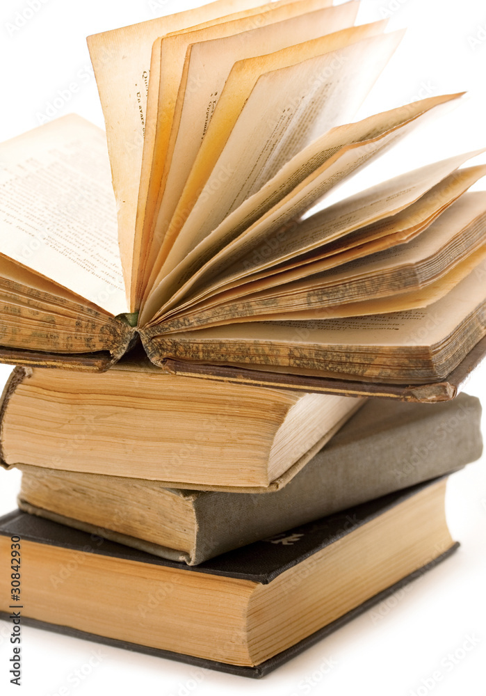 Naklejka premium Books isolated on white