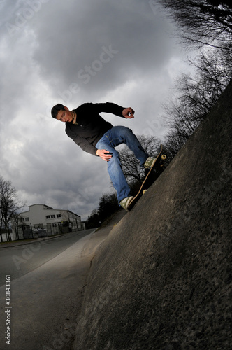 skateboarder in the streets