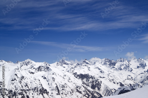 Caucasus Mountains. View from Dombai
