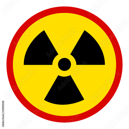 Nuclear Sign on white