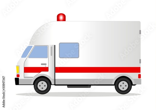 Vector illustration of an ambulance