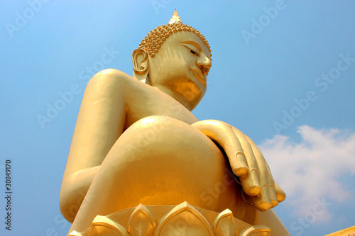 Buddha image, Wat Nhong Bua Thung - Hua Lhame, Khong, Korat photo