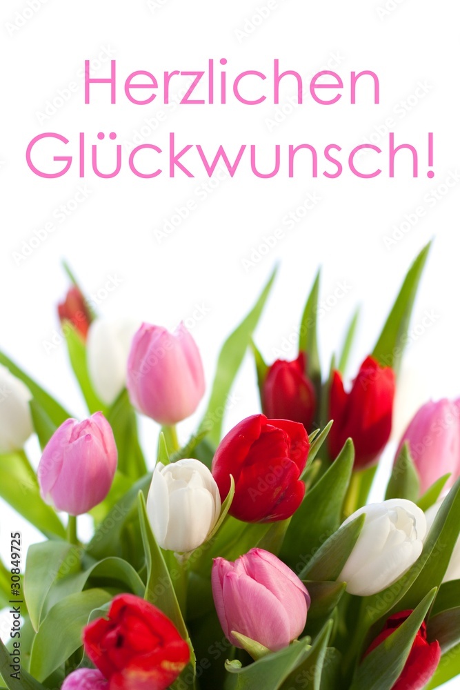 Herzlichen Glückwunsch! Stock Photo Adobe Stock