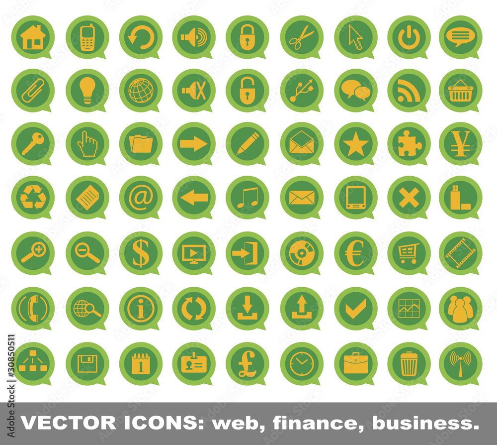 Vector icons web finance business