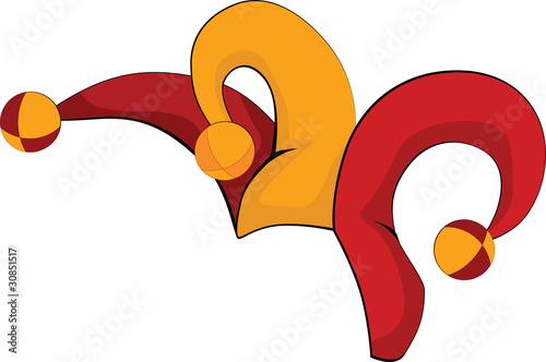 Cap of a joker.Cartoon