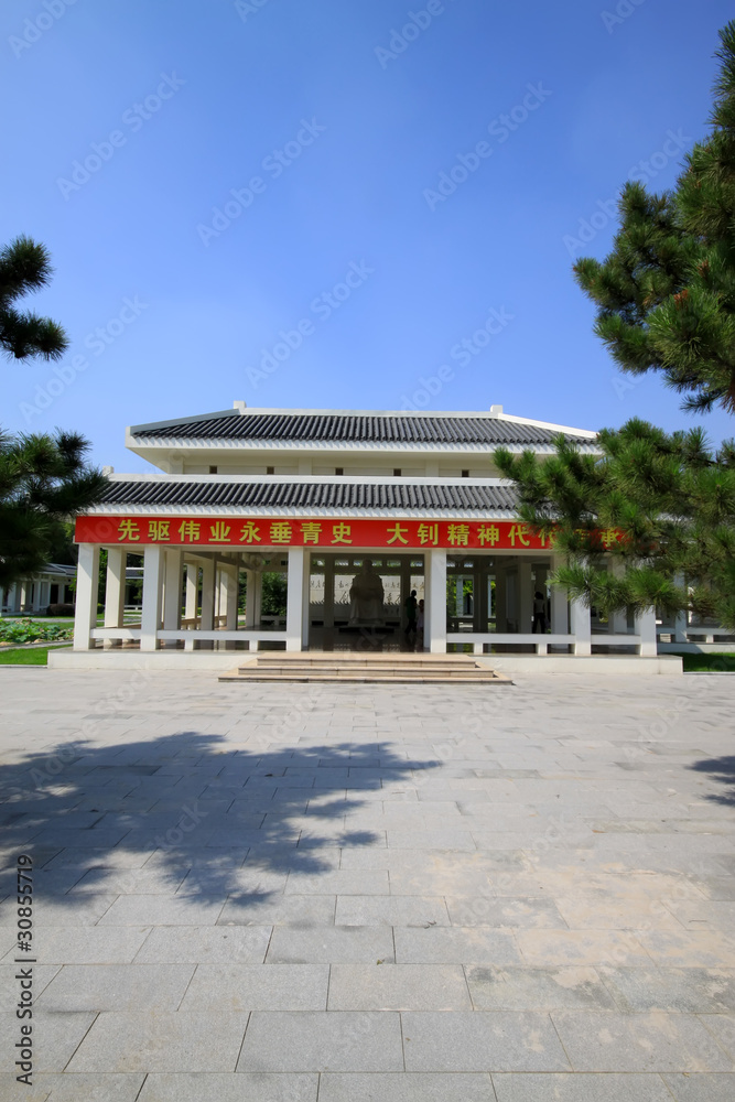 chinese architecture scenery in a park