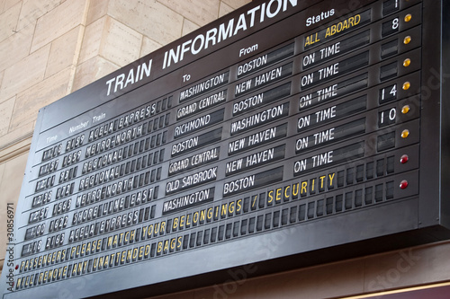 Train Station Schedule Board