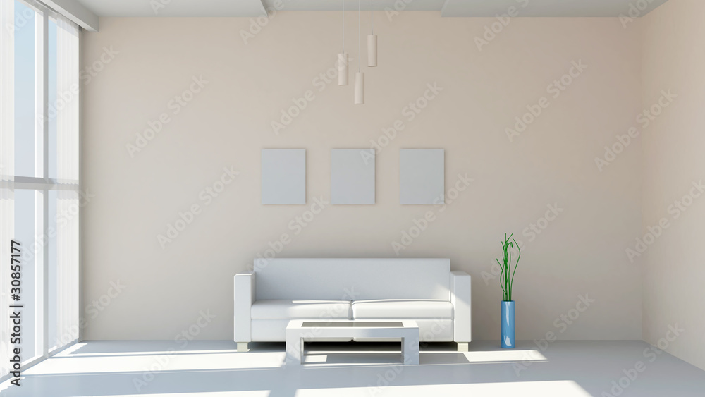 Modern interior in light tones Modern interior in light tones