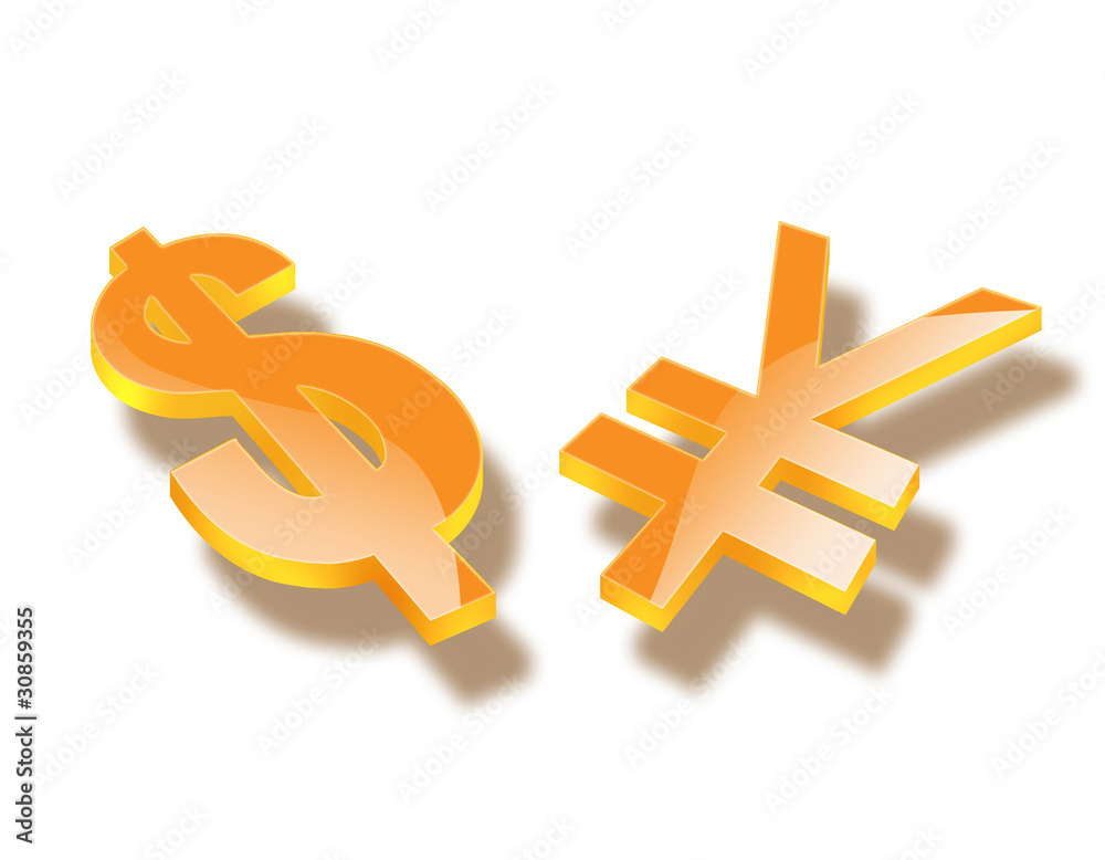 Obraz premium 円とドル