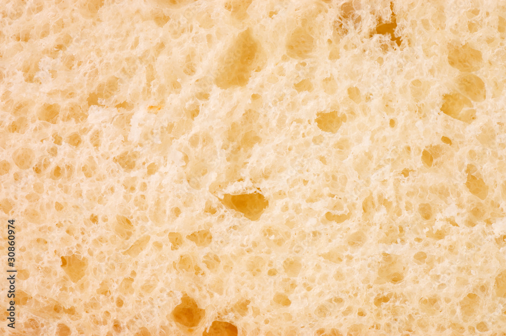 The cut bread close up