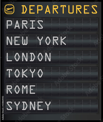 airplane departure board