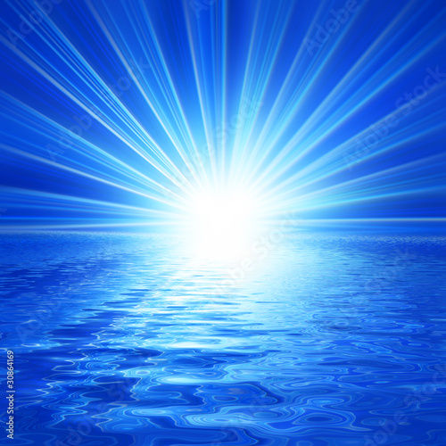 Sun and water background