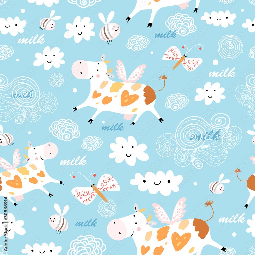pattern flying cow pattern flying cow
