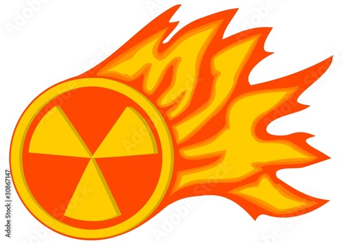 Canvastavla Radiation flame