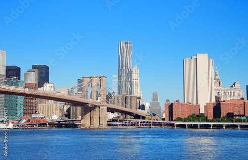 New York City over Hudson River