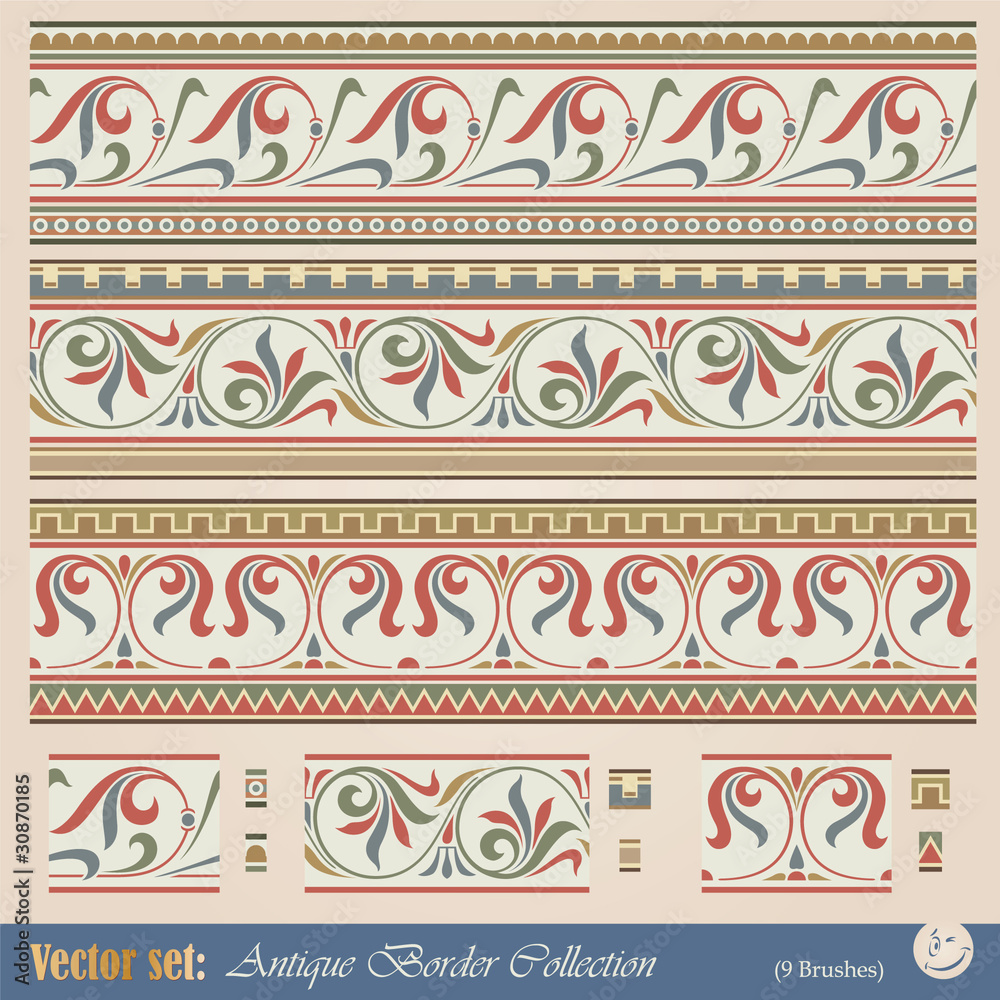 Vector seamless pattern in antique style