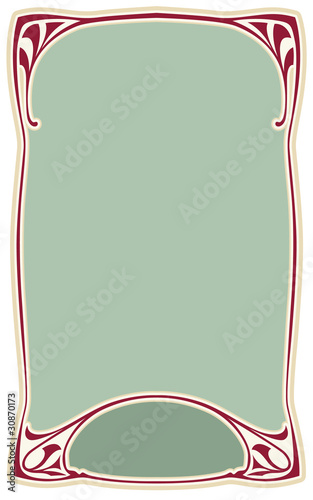 Abstract framework from the bound plants in style art-nouveau