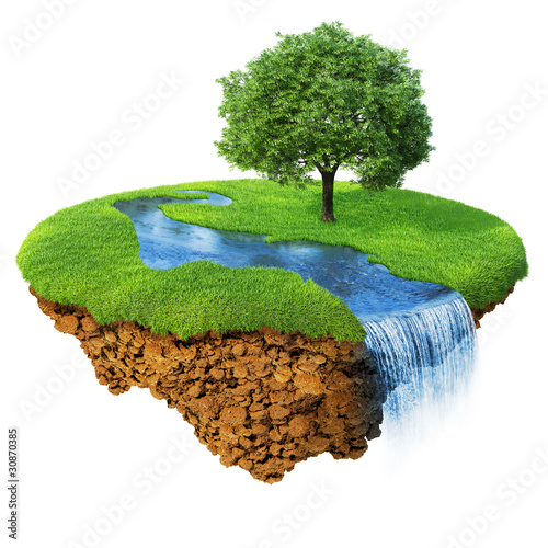 Idyllic natural landscape on fairy island. Series.