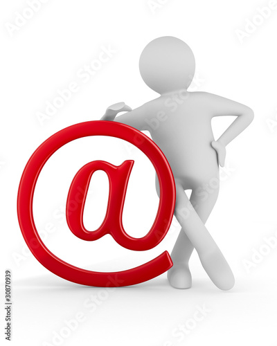 E-mail concept on white bac...